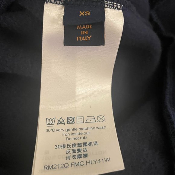 SOLD - Navy Louis Vuitton Stitch Print Embroidery Crewneck - Picture 7 of 9